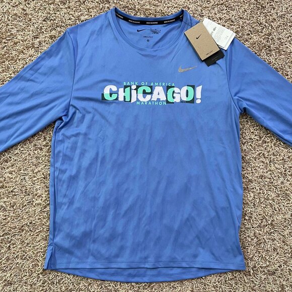 Nike Men’s Chicago Marathon Miler Long Sleeve Running Top FD2699-450, Size M - Picture 5 of 13